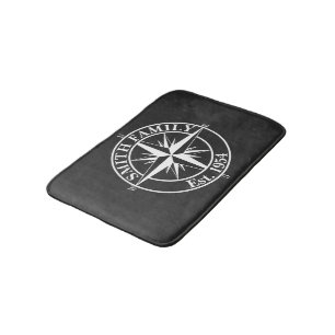 Compass Star Monogramm personalisierbares Emblem Badematte