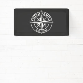 Compass Star Monogramm personalisierbares Emblem Banner
