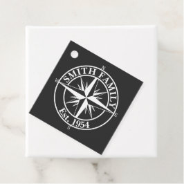 Compass Star Monogramm personalisierbares Emblem Geschenkanhänger