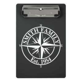 Compass Star Monogramm personalisierbares Emblem Mini Klemmbrett