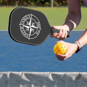 Compass Star Monogramm personalisierbares Emblem Pickleball Schläger