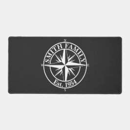 Compass Star Monogramm personalisierbares Emblem Schreibtischunterlage
