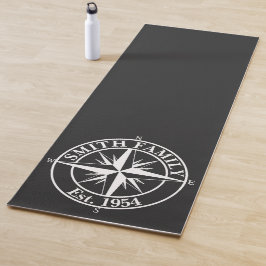 Compass Star Monogramm personalisierbares Emblem Yogamatte
