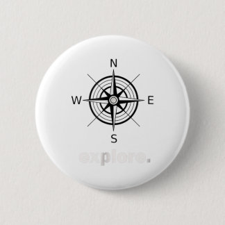 Compass Wanderlust T - Shirt World Traveller Backp Button