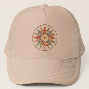 compass, wind rose truckerkappe