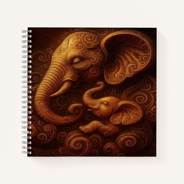 Compassionate Elephants Sketch Notizbuch (Vorderseite)