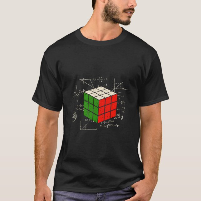 Competitive Puzzle Cube Math Speed Cubing 80'S Toy T-Shirt (Vorderseite)