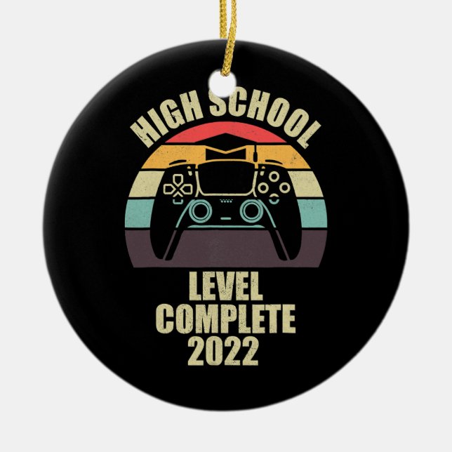 Complete Gamer Men-Abschluss für High School-Level Keramik Ornament (Vorne)