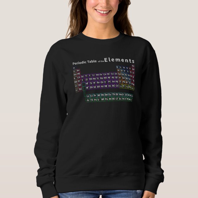 Complete Periodic Table Periodic Table Of Elements Sweatshirt (Vorderseite)
