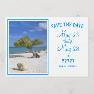 Completely Editable Save the Date Aruba Divi Tree Einladung