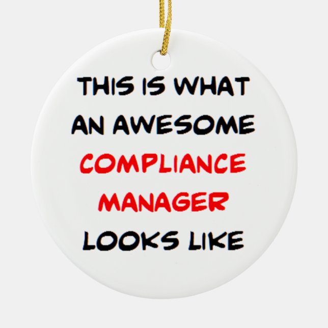 compliance manager, awesome keramik ornament (Vorne)