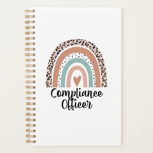 Compliance Officer Rainbow Leopard Funny Gift Planer (Vorderseite)