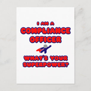 Compliance Officer Was ist deine Supermacht? Postkarte