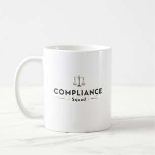 Compliance Squad – Minimalistisches Design für Rec Kaffeetasse