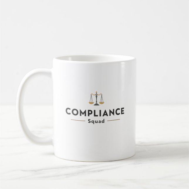 Compliance Squad – Minimalistisches Design für Rec Kaffeetasse (Links)