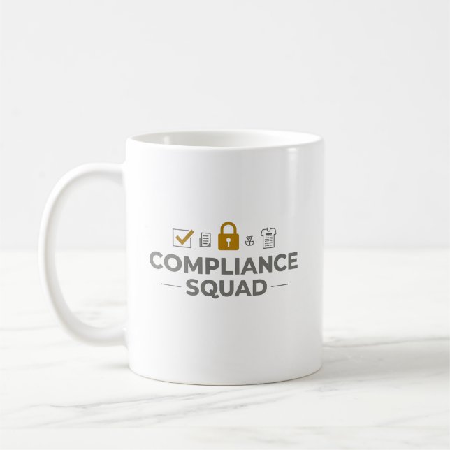 Compliance Squad – Rechtsabteilung Kaffeetasse (Links)