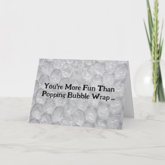 Complicard "Funny Bubble Wrap and Stress" Karte (Vorderseite)