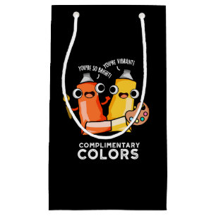 Complimentary Colors Funny Paint Pun Dark BG Kleine Geschenktüte