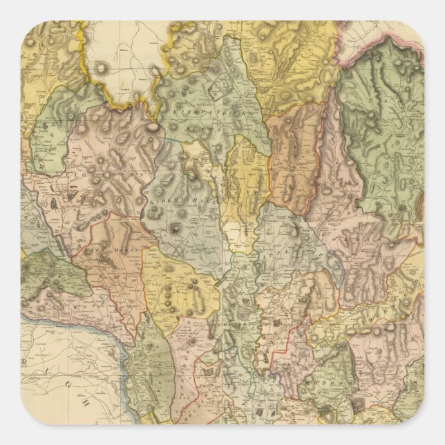 Composite Dumfriesshire Quadratischer Aufkleber (Vorderseite)