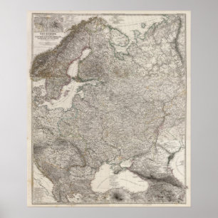 Composite Eastern Europe, Norwegen, Schweden Poster