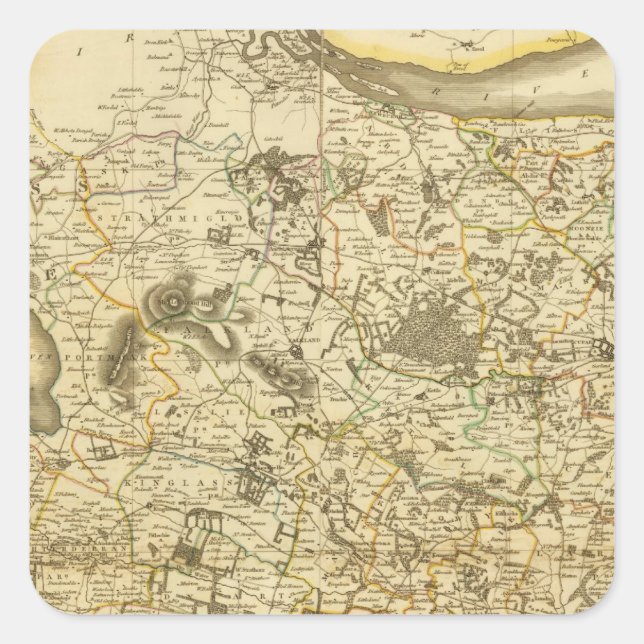 Composite Fife, Kinross Quadratischer Aufkleber (Vorderseite)