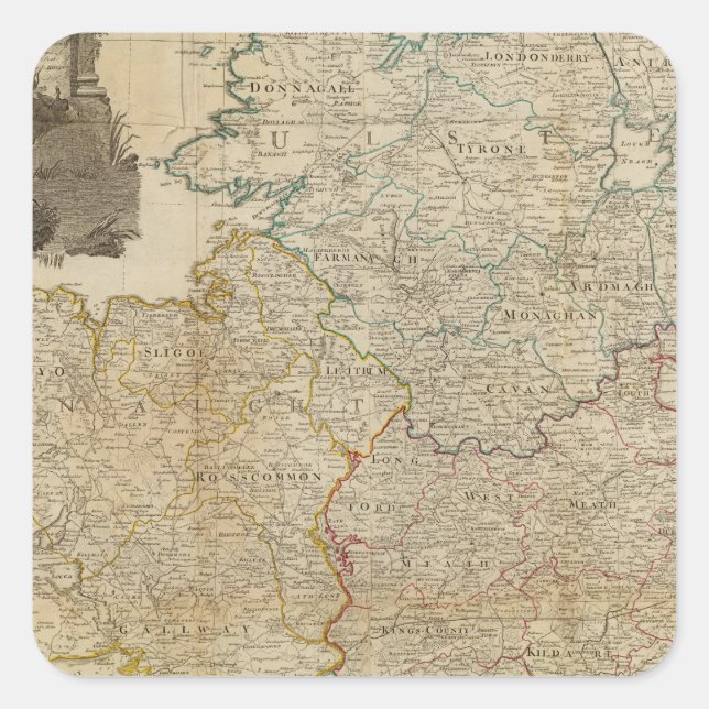 Composite Irland Quadratischer Aufkleber (Vorderseite)