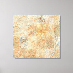 Composite of 24 Adirondack Topographic Maps Leinwanddruck