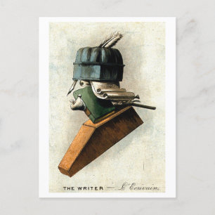 Composite Portraits of Trades: The Writer Vintag Postkarte
