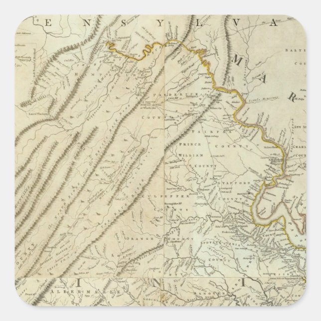 Composite Virginia Quadratischer Aufkleber (Vorderseite)