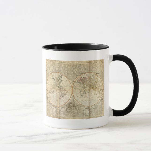 Composite World handfarbene Karte Tasse (Rechts)