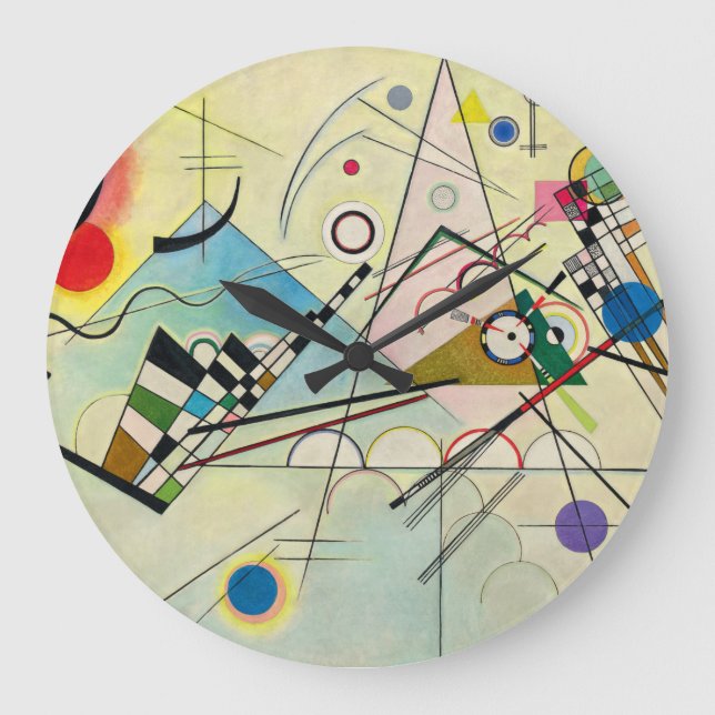 Composition 8, 1923 by Wassily Kandinsky Große Wanduhr (Vorderseite)