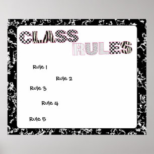 Composition Notebook Classroom Rules Poster