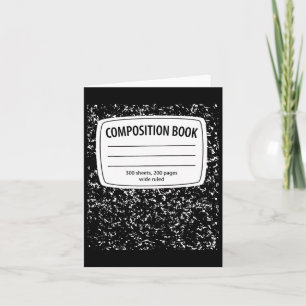 Composition Notebook Kostüm - passendes Gruppenfes Karte