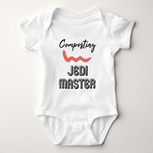 Composting Jedi Master Baby Strampler (Vorderseite)