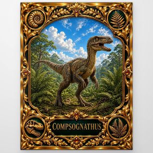 Compsognathus, Juwelen-Erbstück-Kunst Postkarte