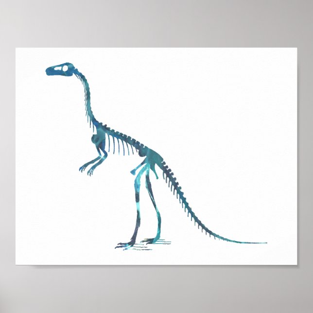Compsognathus-Skelett Poster (Vorne)
