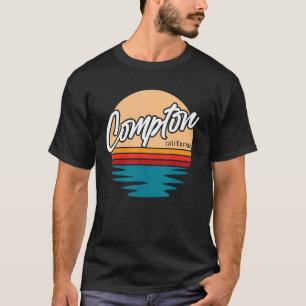 Compton California Gangsta Rap California Retro B T-Shirt