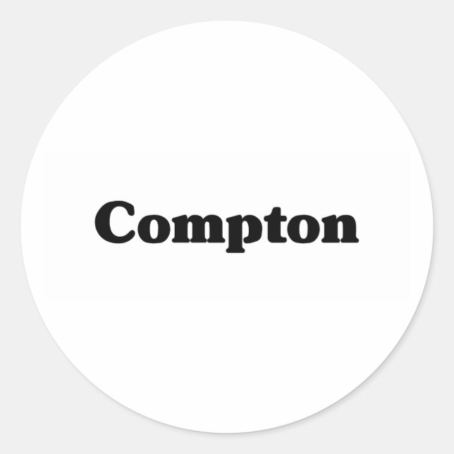Compton Classic t Shirts Runder Aufkleber (Vorderseite)