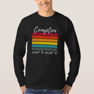 Compton Latitude und Longitude Ca Los Angeles Fans T-Shirt