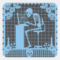 Computadora Muerto Sticker Set