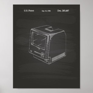 Computer 1986 Patent Kunst Tafelbild Poster