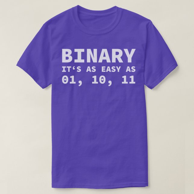 Computer-Binärkode-Joke für Entwickler Geeks Adm T-Shirt (Design vorne)