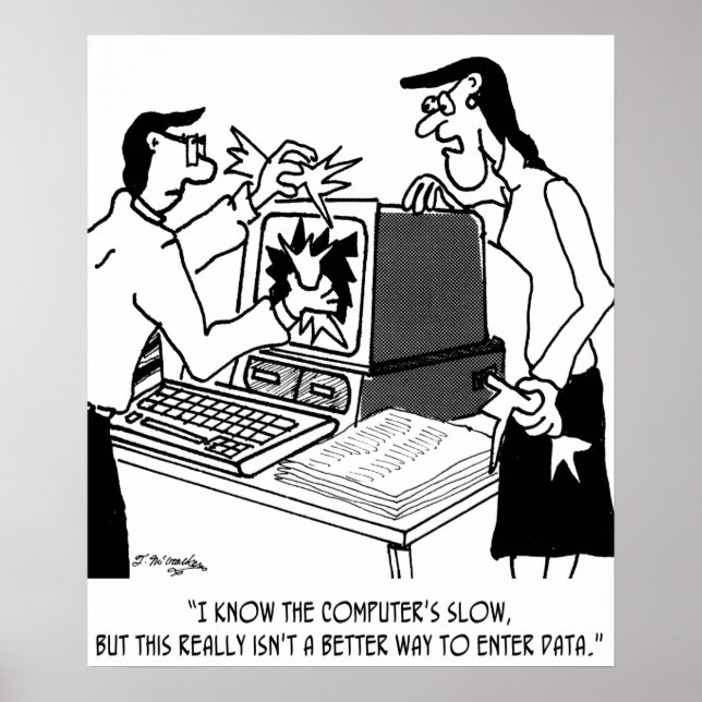 Computer-Cartoon 1870 Poster (Vorne)