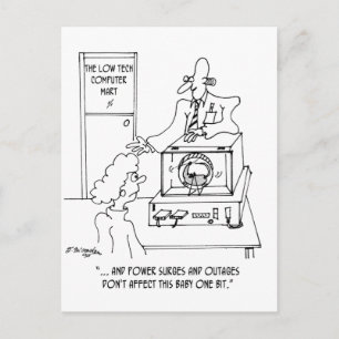 Computer-Cartoon 3270 Postkarte