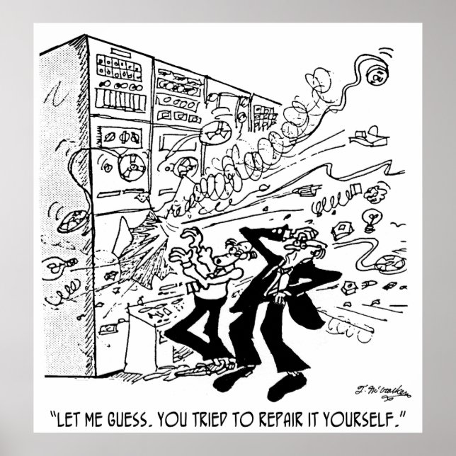 Computer-Cartoon 4637 Poster (Vorne)