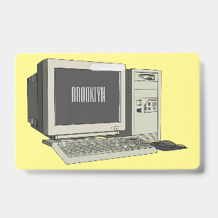 Computer-Cartoon-Illustration Ausweis