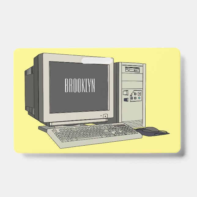 Computer-Cartoon-Illustration  Ausweis (Vorderseite)
