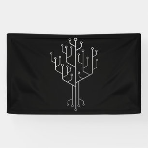 Computer-Chip-Baum-Programmierer Coder Ingenieur T Banner