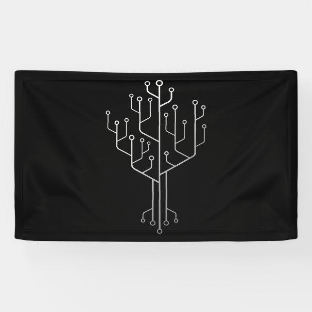 Computer-Chip-Baum-Programmierer Coder Ingenieur T Banner (Horizontal)