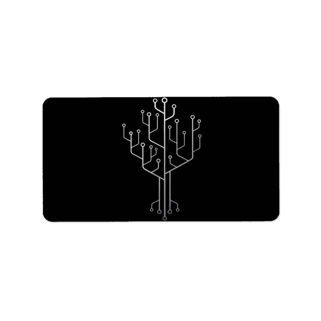 Computer-Chip-Tree-Programmierer-Tschernoteningeni Adressaufkleber (Vorne)